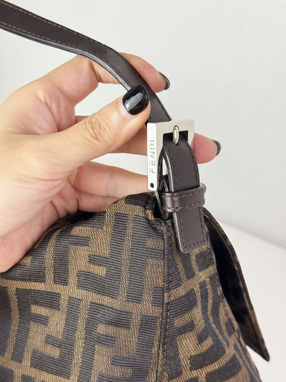 Fendi Vintage Zucca Mamma Baguette Shoulder Bag