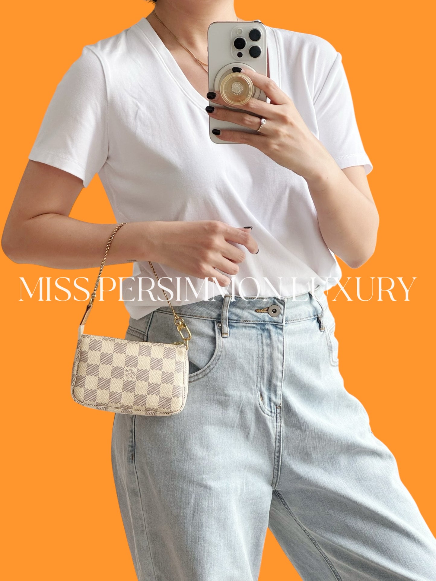 Louis Vuitton Vintage Azur Mini Pochette Accessoires Shoulder Crossbody Bag