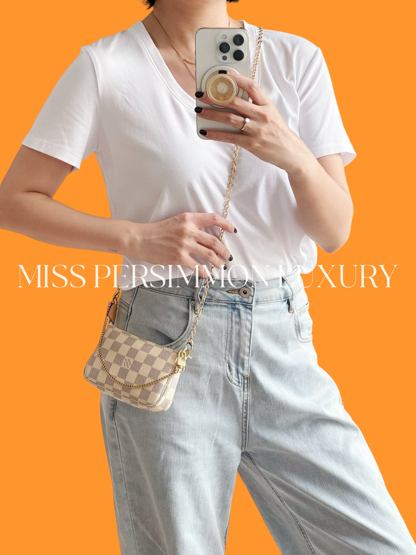 Louis Vuitton Vintage Azur Mini Pochette Accessoires Shoulder Crossbody Bag