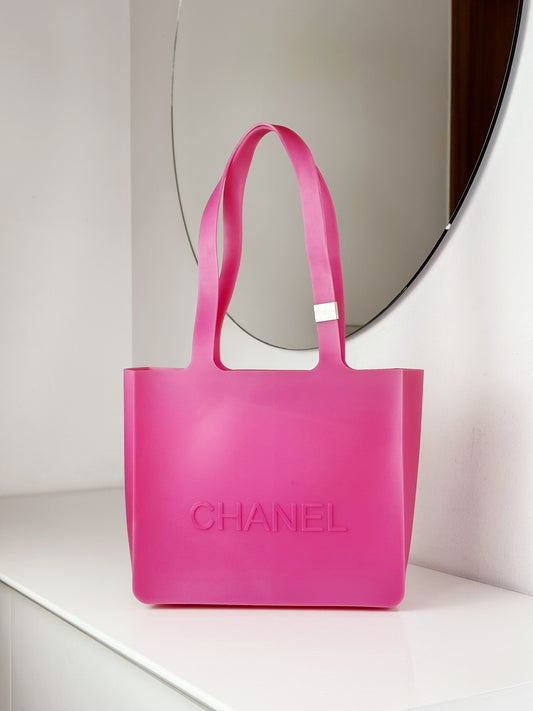Chanel Vintage Pink Jelly Shoulder Tote Bag