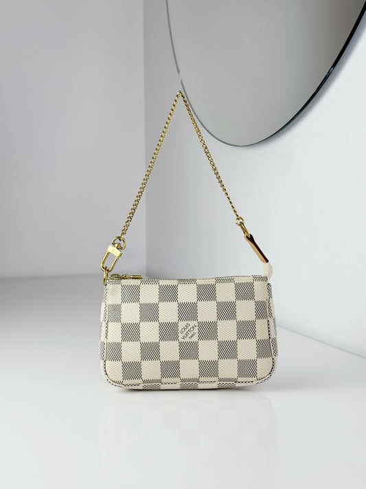 Louis Vuitton Vintage Azur Mini Pochette Accessoires Shoulder Crossbody Bag