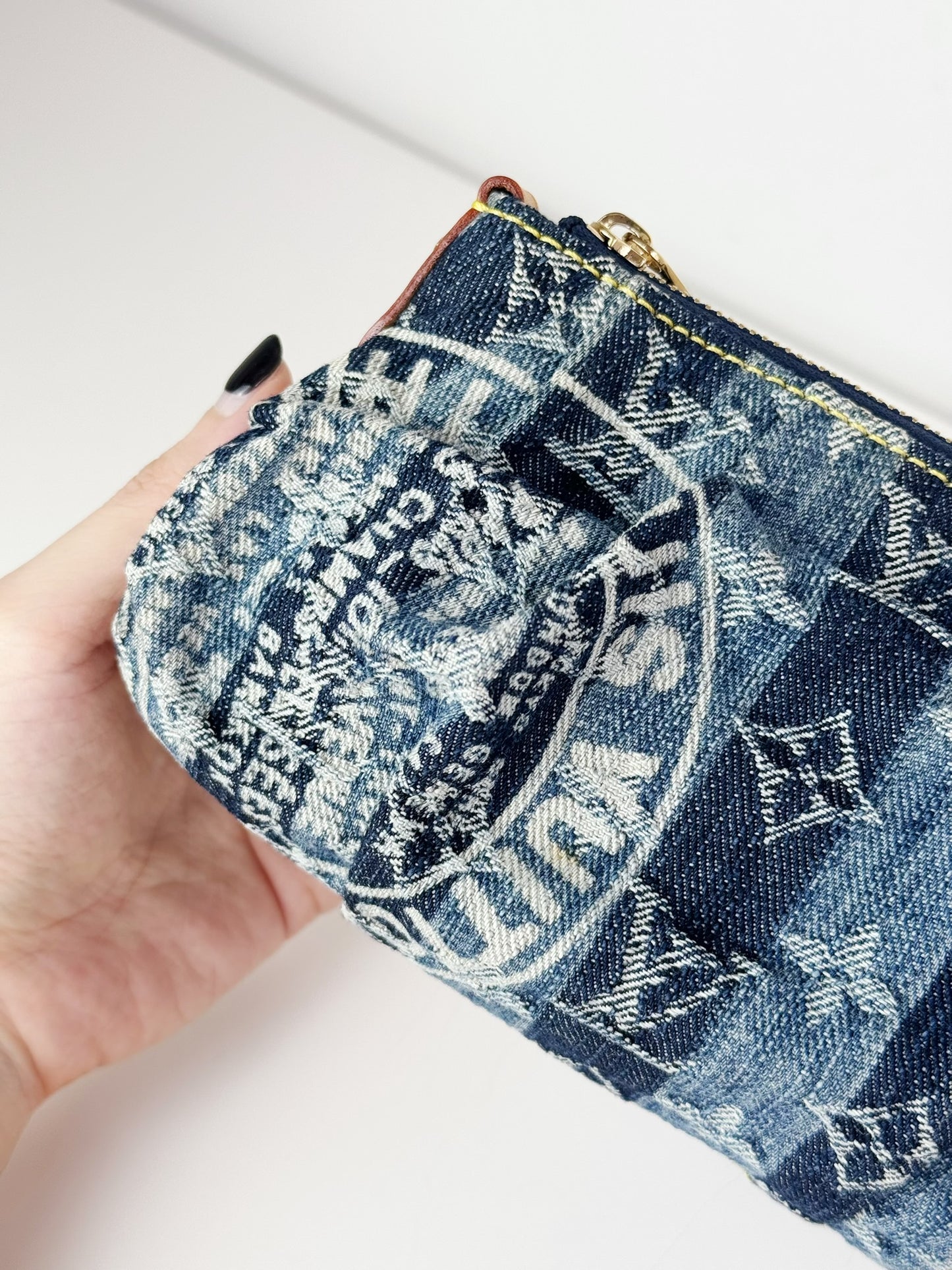 Louis Vuitton Limited Edtion Denim Raye Trousse Cosmetic Pouch