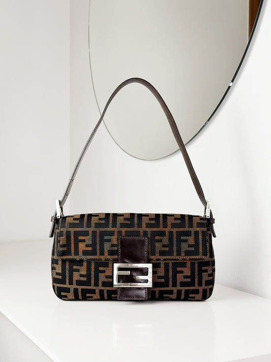 Fendi Vintage Zucca Baguette Shoulder Bag