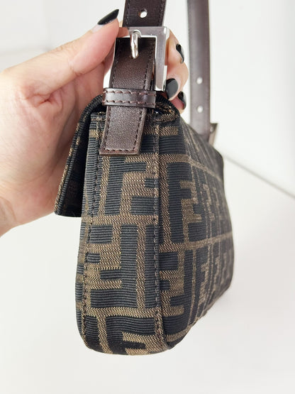 Fendi Vintage Zucca Baguette Shoulder Bag