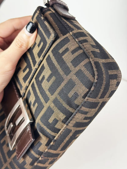 Fendi Vintage Zucca Baguette Shoulder Bag