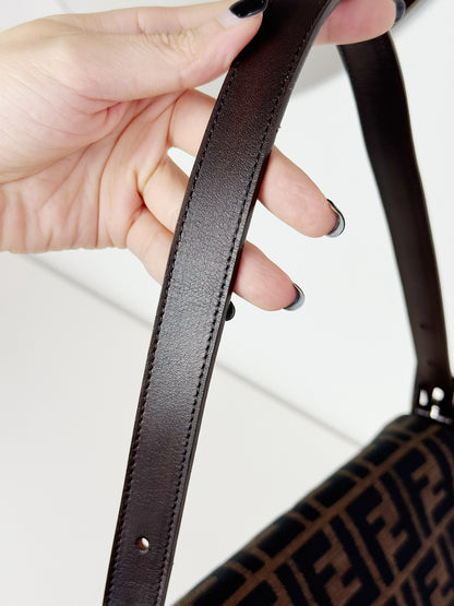 Fendi Vintage Zucca Baguette Shoulder Bag