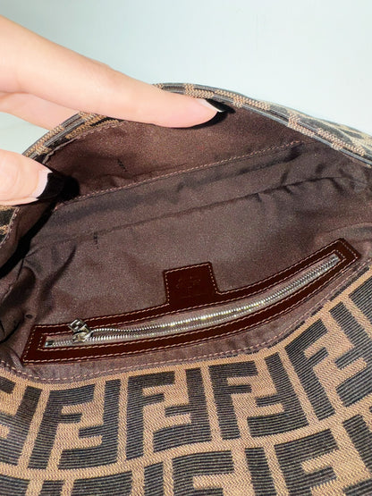 Fendi Vintage Zucca Baguette Shoulder Bag