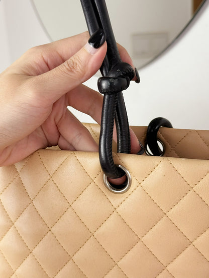 Chanel Vintage Cambon Tote Shoulder Bag