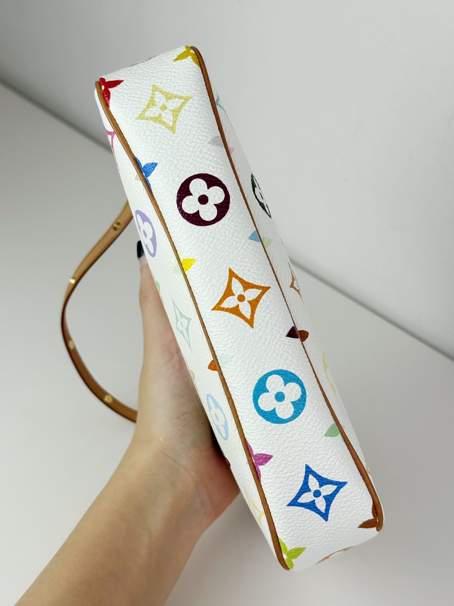 Louis Vuitton Vintage Takashi Murakami Multicolor Pochette Accessoires Shoulder Crossbody Bag