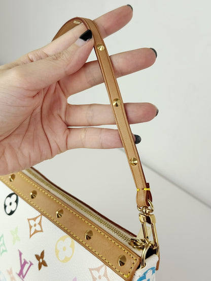 Louis Vuitton Vintage Takashi Murakami Multicolor Pochette Accessoires Shoulder Crossbody Bag