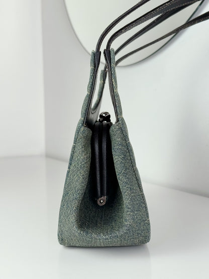 Chanel Vintage Denim Chocolate Bar Shoulder Bag