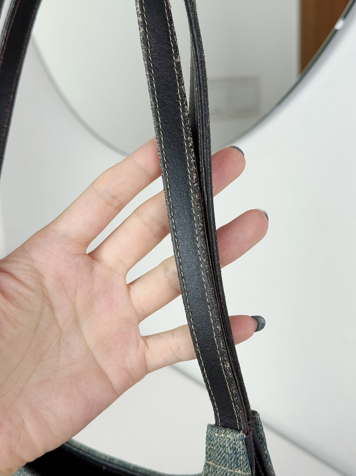 Chanel Vintage Denim Chocolate Bar Shoulder Bag
