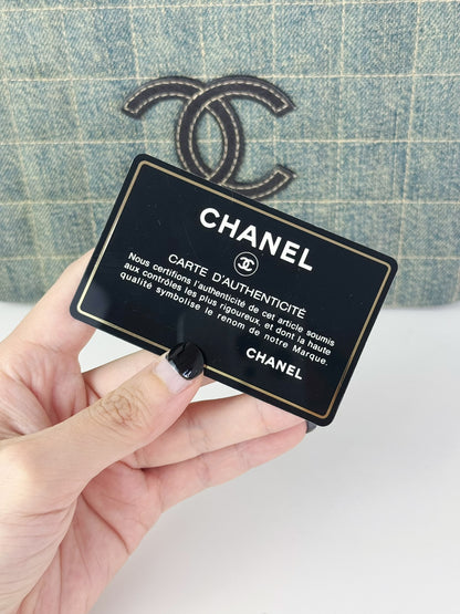 Chanel Vintage Denim Chocolate Bar Shoulder Bag