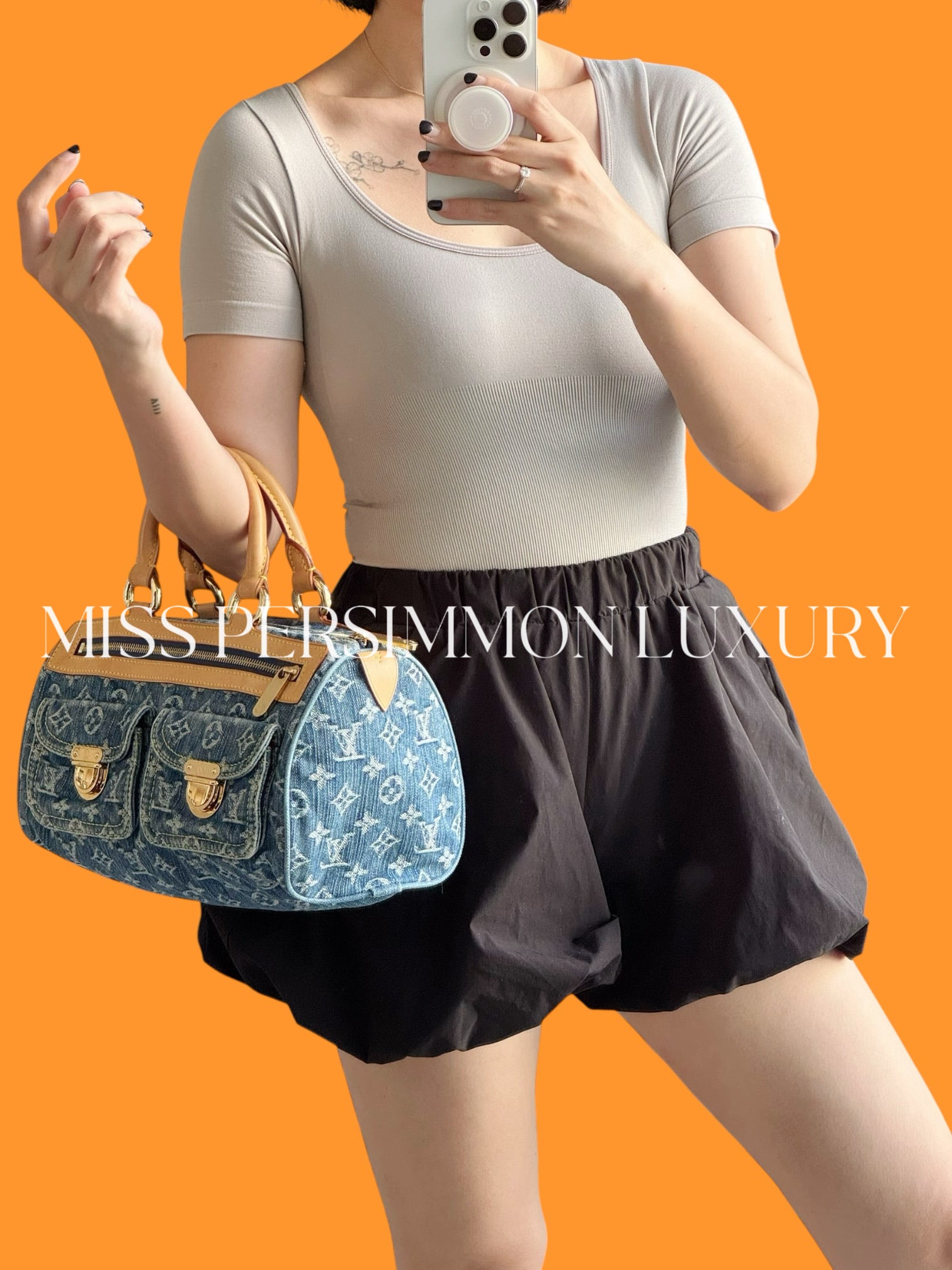 Louis Vuitton Vintage Denim Neo Speedy Handbag – Miss Persimmon Luxury