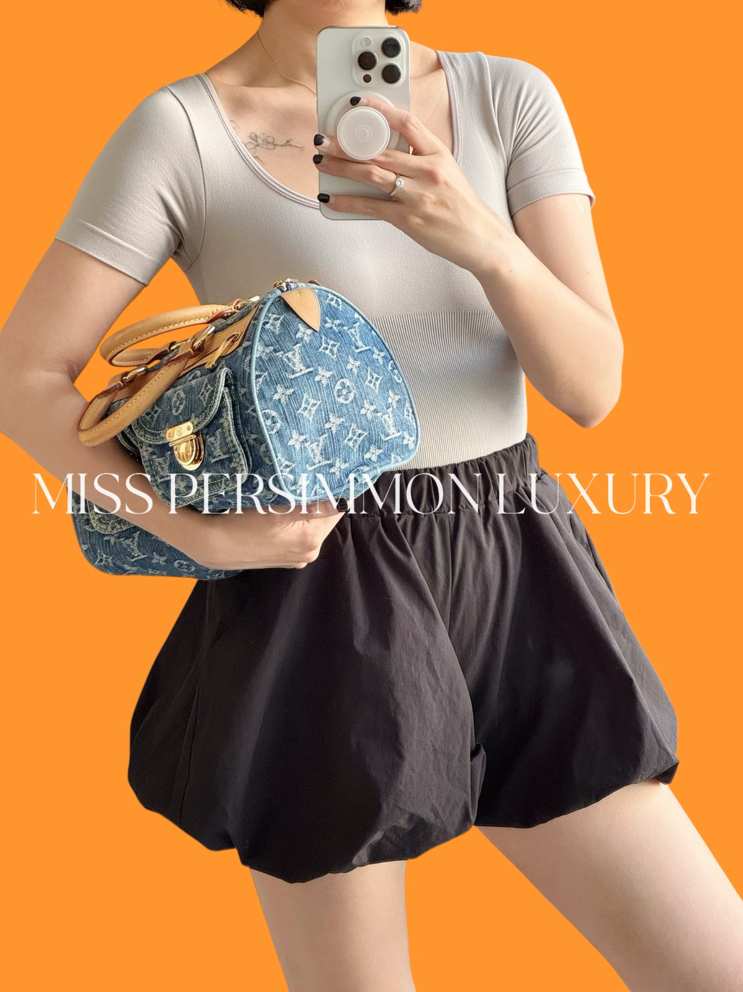Louis Vuitton Vintage Denim Neo Speedy Handbag