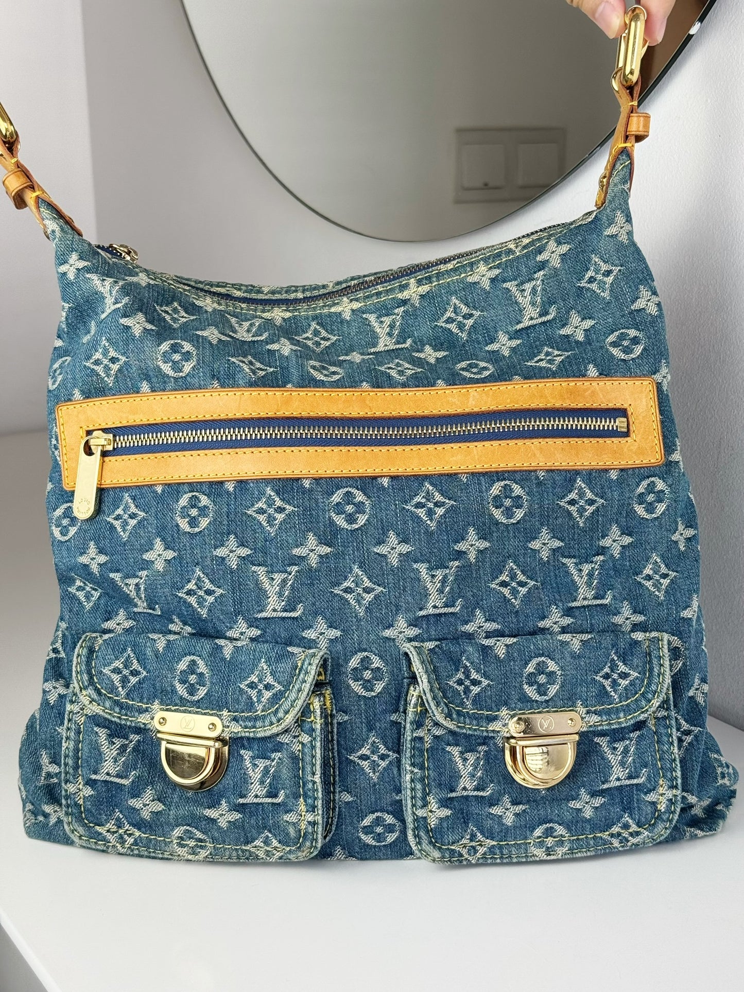 Louis Vuitton Vintage Denim Baggy GM Shoulder Bag