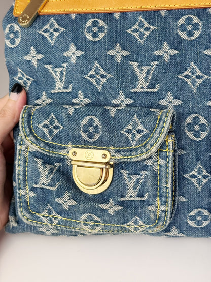 Louis Vuitton Vintage Denim Baggy GM Shoulder Bag
