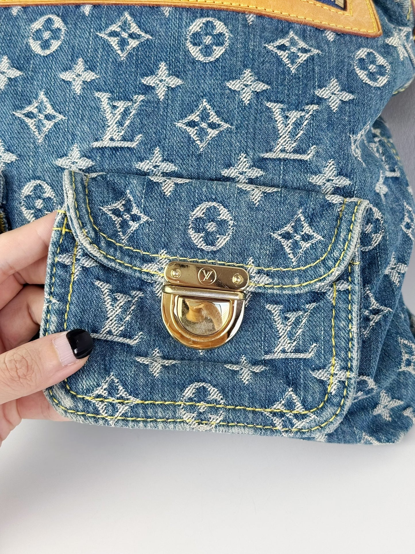 Louis Vuitton Vintage Denim Baggy GM Shoulder Bag