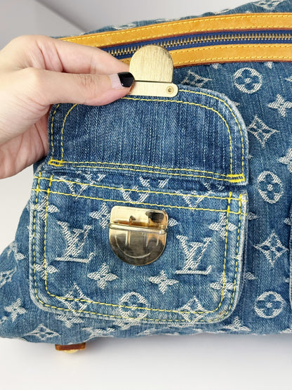 Louis Vuitton Vintage Denim Baggy GM Shoulder Bag
