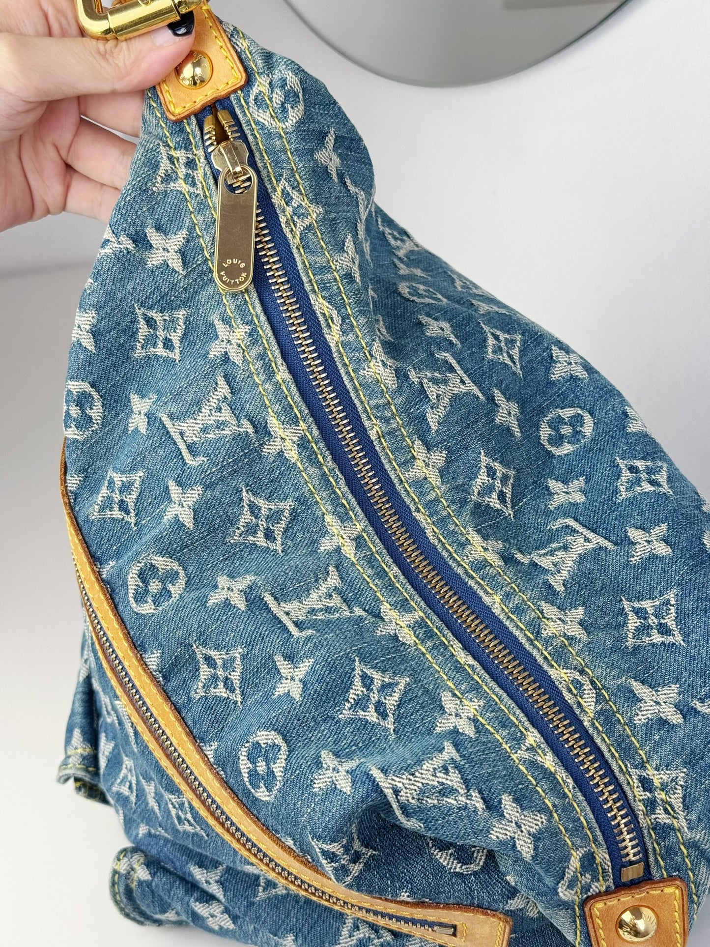 Louis Vuitton Vintage Denim Baggy GM Shoulder Bag