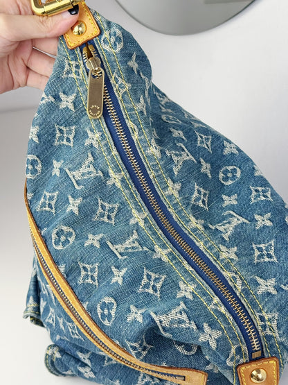 Louis Vuitton Vintage Denim Baggy GM Shoulder Bag