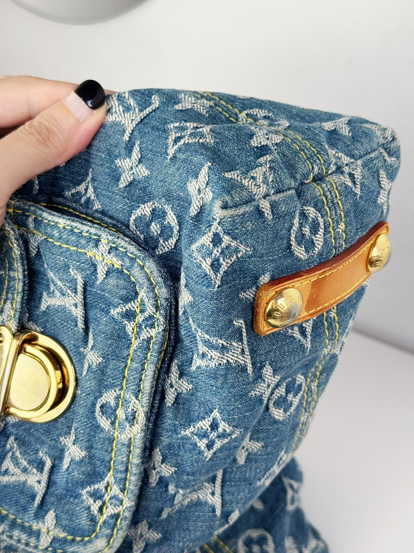 Louis Vuitton Vintage Denim Baggy GM Shoulder Bag