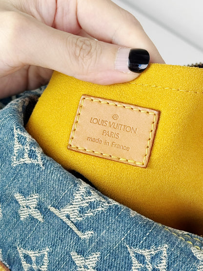 Louis Vuitton Vintage Denim Baggy GM Shoulder Bag