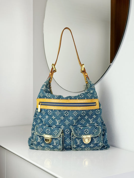 Louis Vuitton Vintage Denim Baggy GM Shoulder Bag