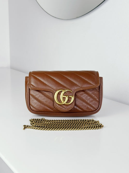 Gucci Vintage Super Mini Marmont Shoulder Crossbody Bag