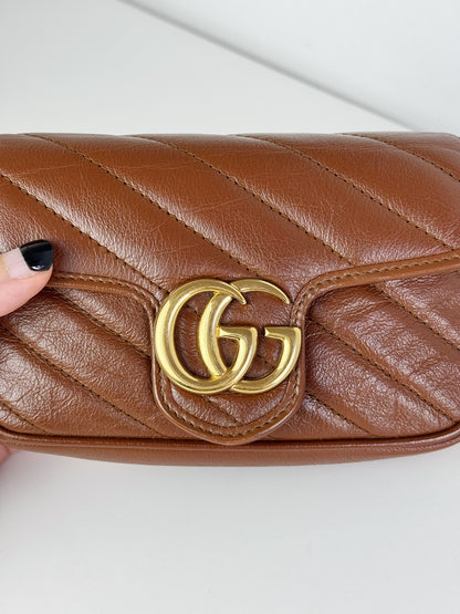 Gucci Vintage Super Mini Marmont Shoulder Crossbody Bag