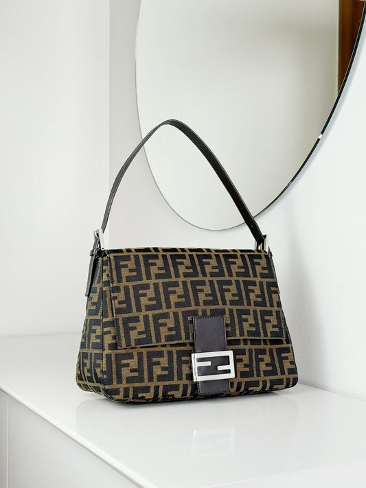 Fendi Vintage Zucca Mamma Baguette Shoulder Bag