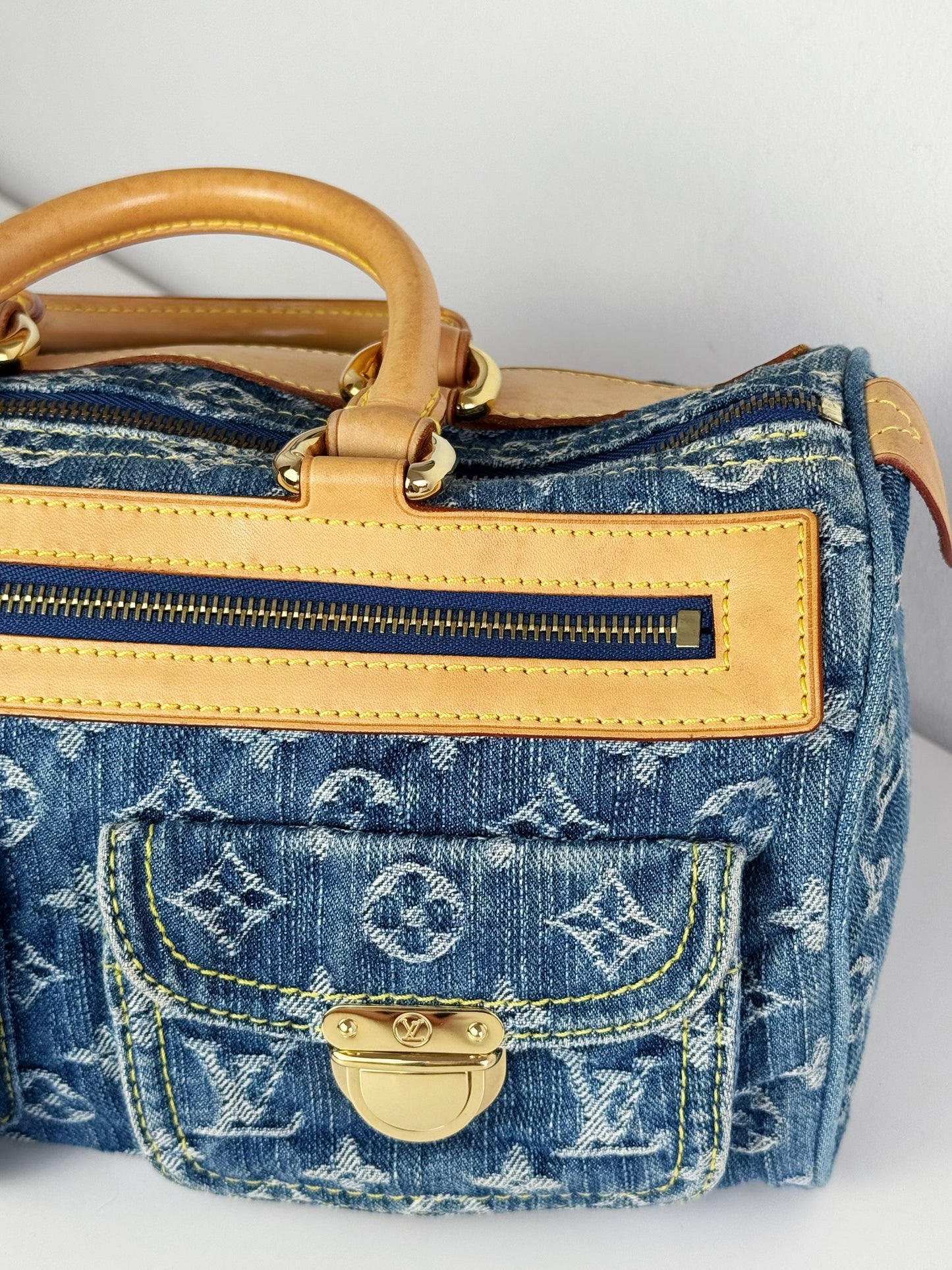 Louis Vuitton Vintage Denim Neo Speedy Handbag