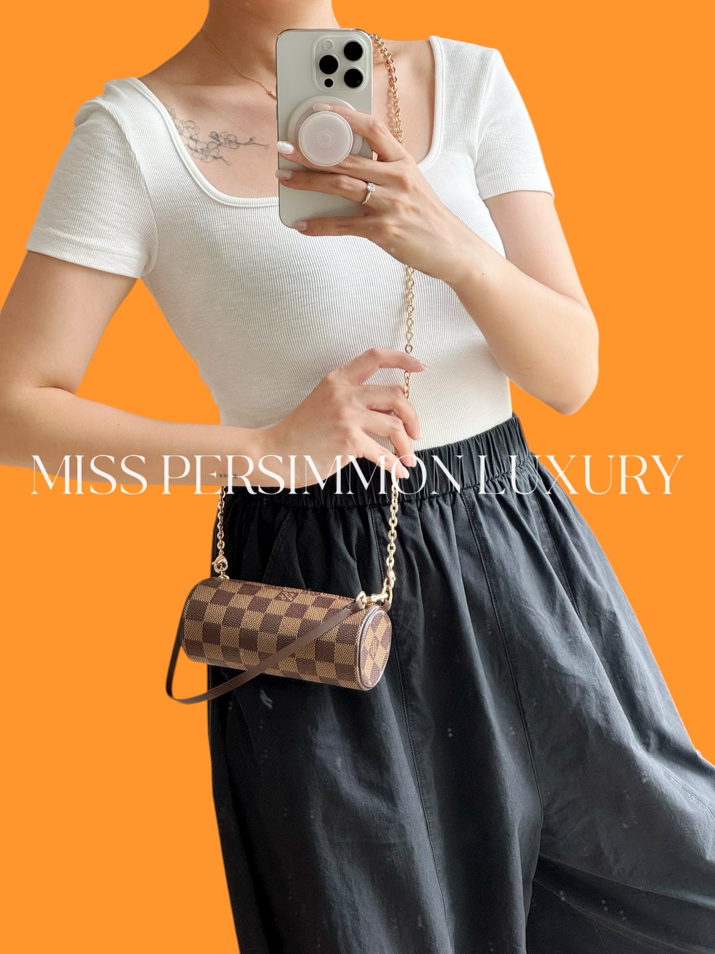 Louis Vuitton Vintage Damier Mini Papillon Handbag Crossbody Bag