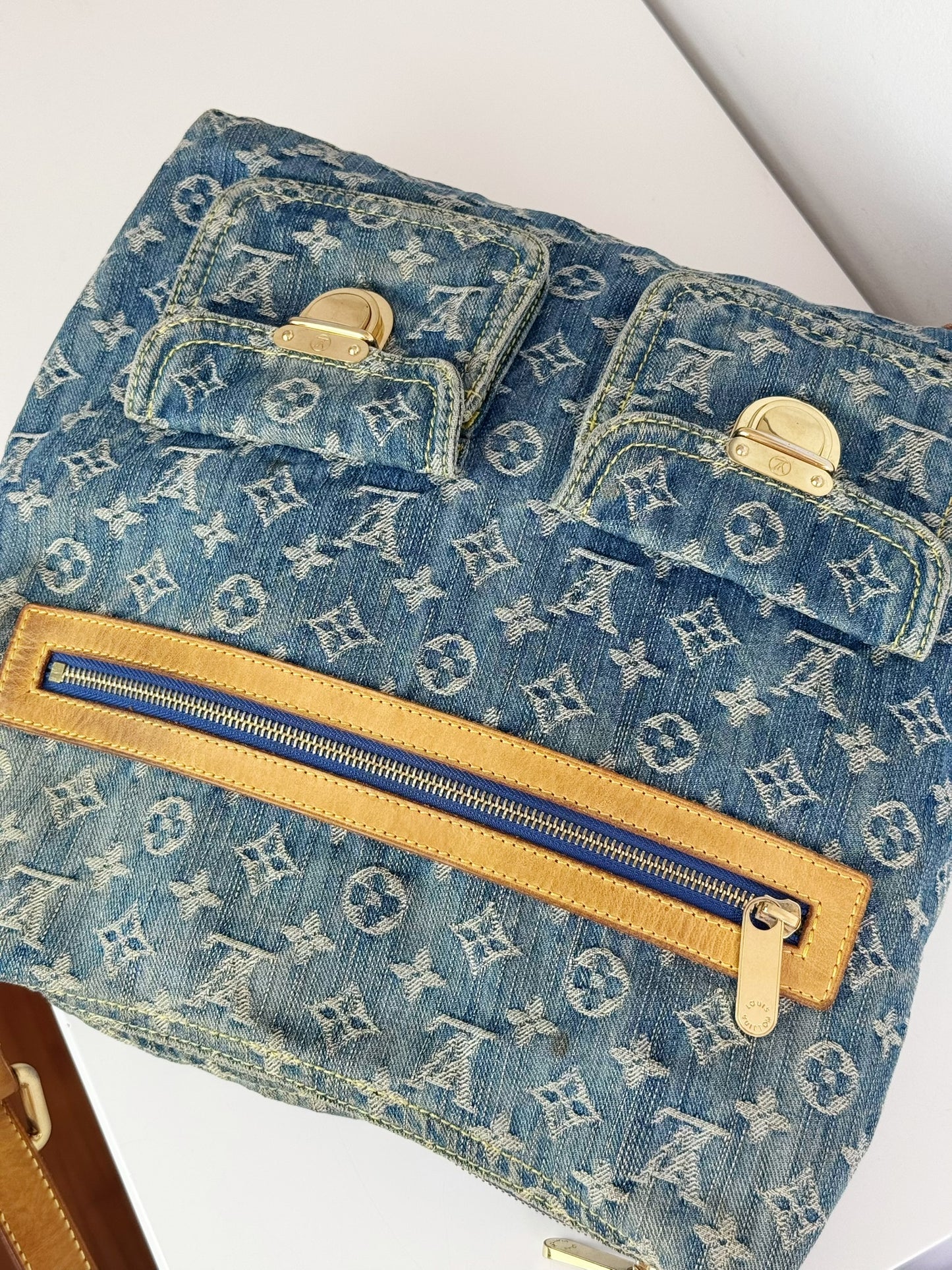 Louis Vuitton Vintage Denim Baggy GM Shoulder Bag