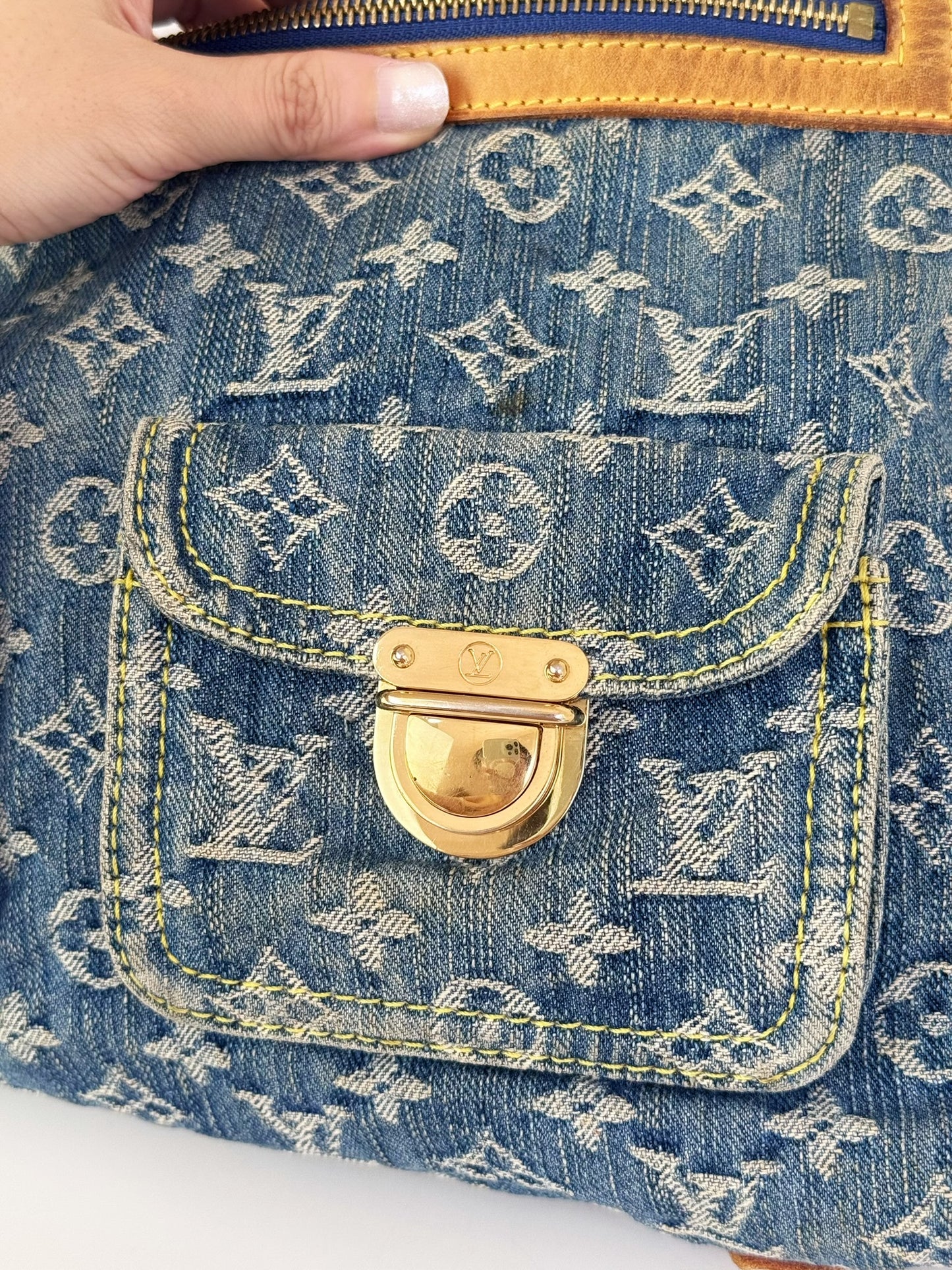 Louis Vuitton Vintage Denim Baggy GM Shoulder Bag