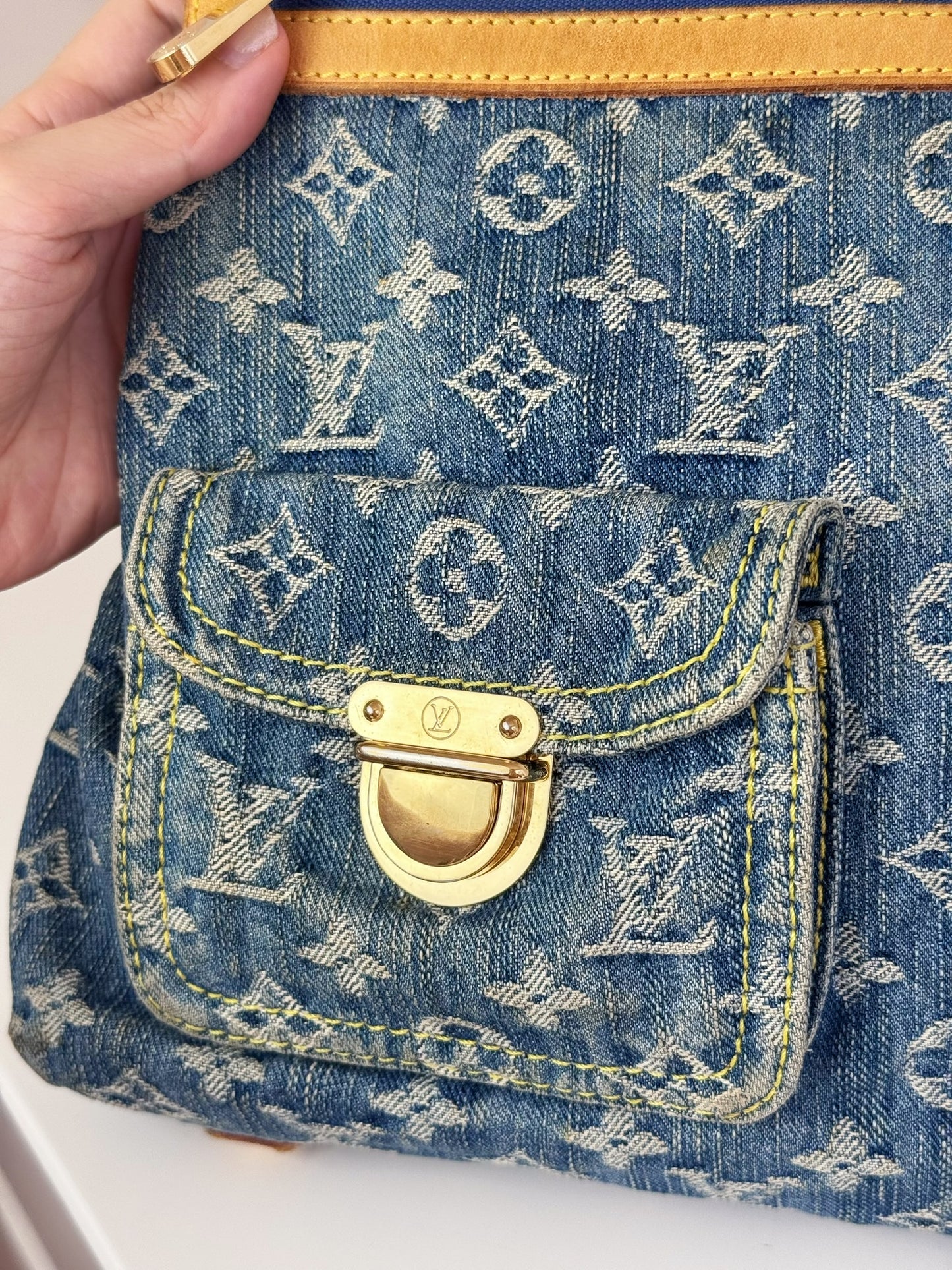 Louis Vuitton Vintage Denim Baggy GM Shoulder Bag