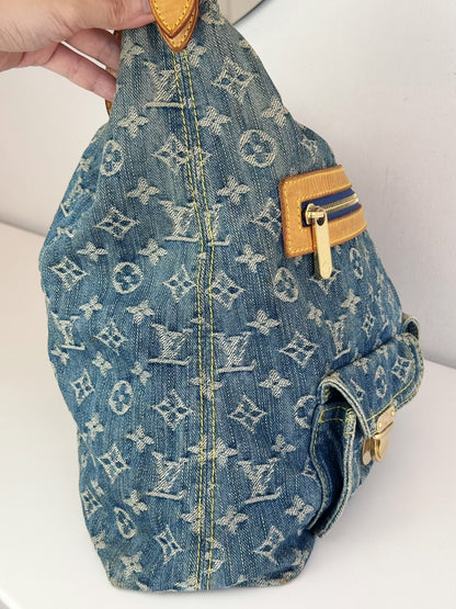 Louis Vuitton Vintage Denim Baggy GM Shoulder Bag