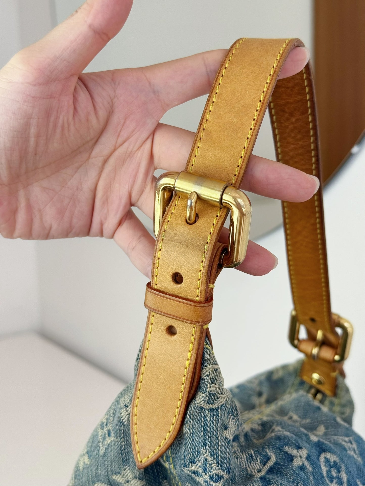 Louis Vuitton Vintage Denim Baggy GM Shoulder Bag