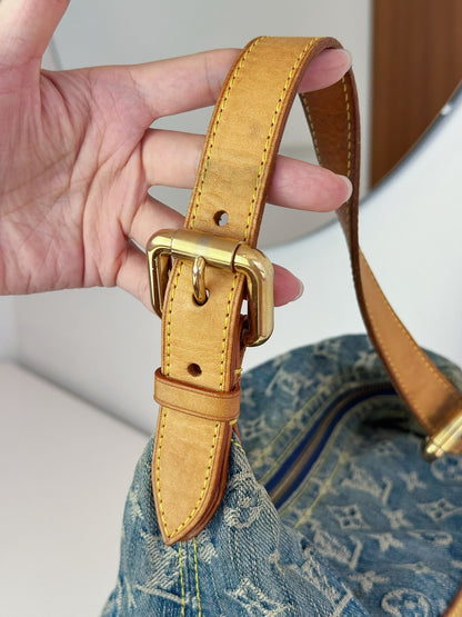 Louis Vuitton Vintage Denim Baggy GM Shoulder Bag