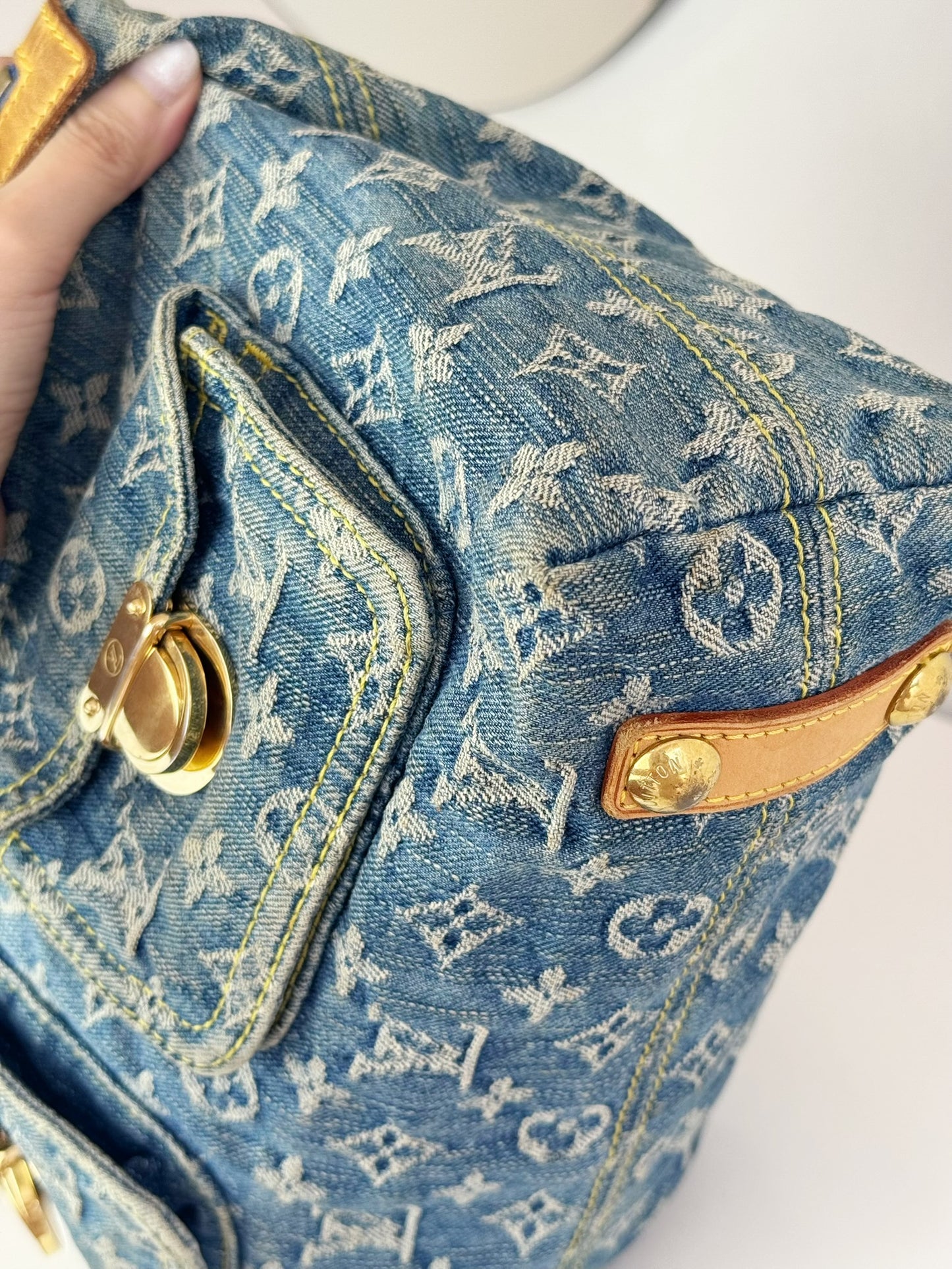 Louis Vuitton Vintage Denim Baggy GM Shoulder Bag