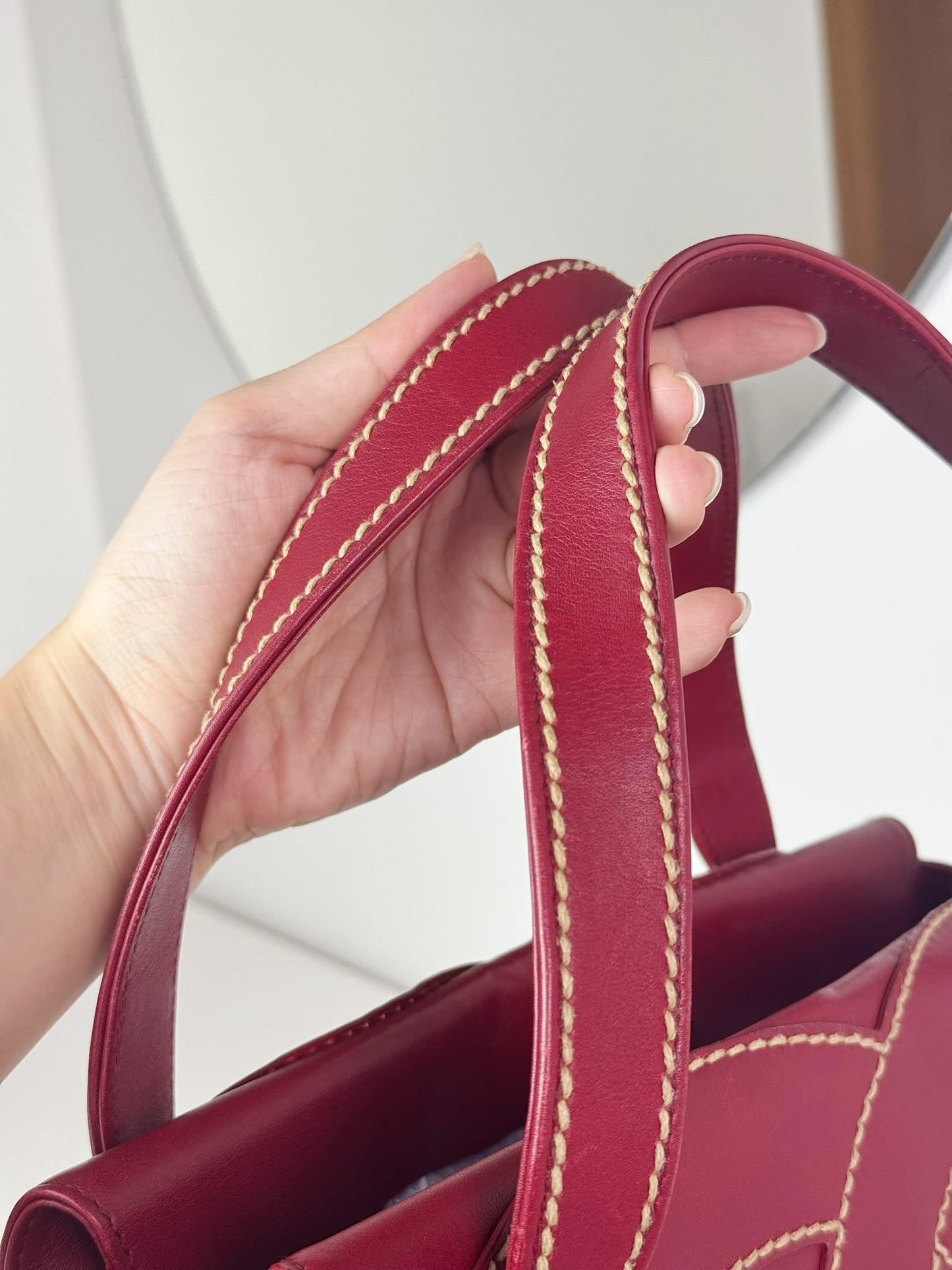 Chanel Vintage CC Wild Stitch Red Handbag Shoulder Bag