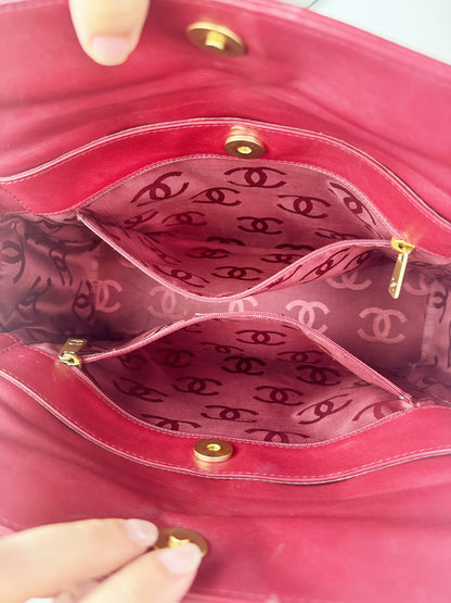Chanel Vintage CC Wild Stitch Red Handbag Shoulder Bag