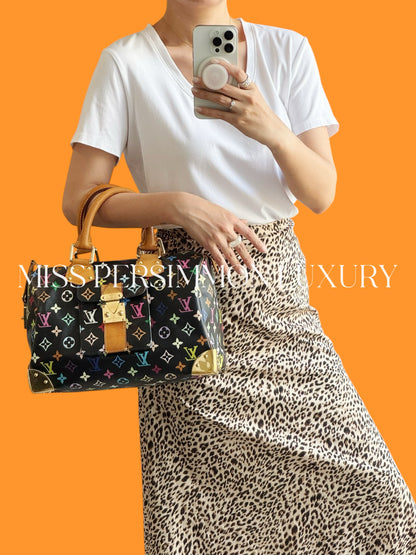 Louis Vuitton Vintage Takashi Murakami Multicolor Speedy 30 Handbag Crossbody Bag