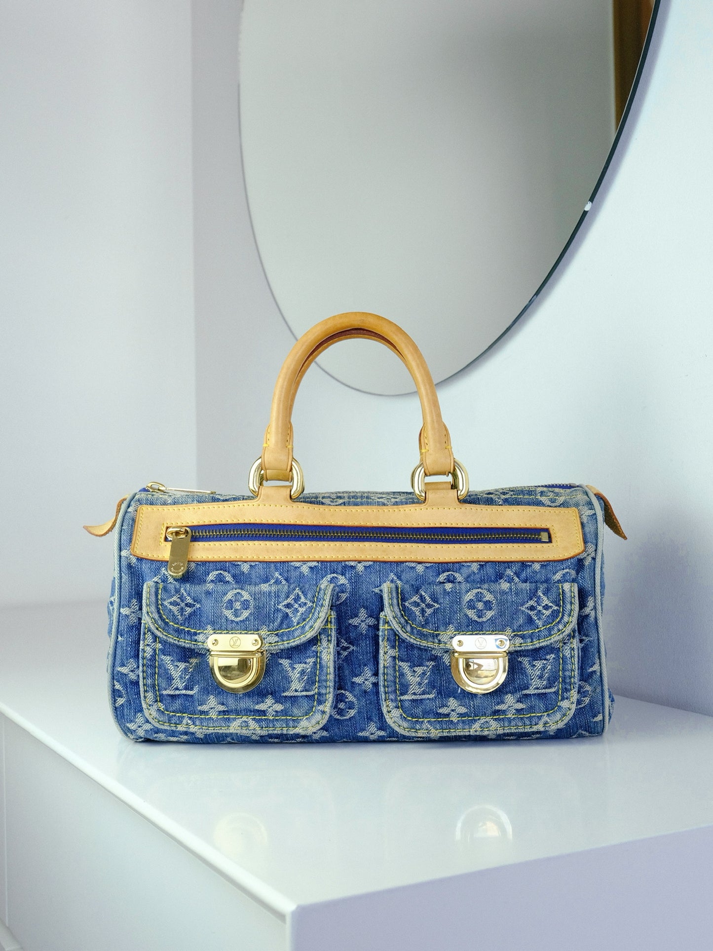 Louis Vuitton Vintage Denim Neo Speedy Handbag