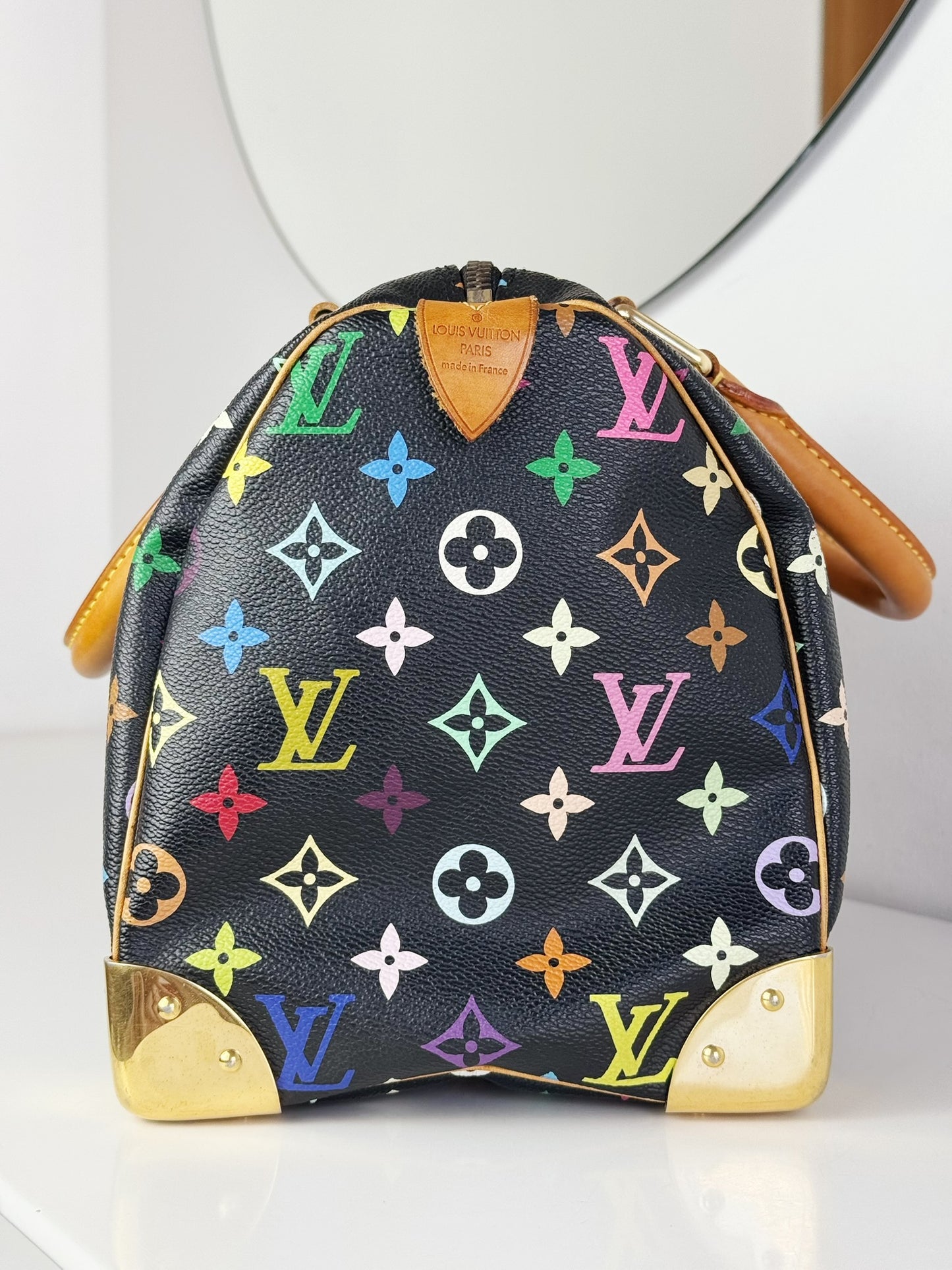 Louis Vuitton Vintage Takashi Murakami Multicolor Speedy 30 Handbag Crossbody Bag