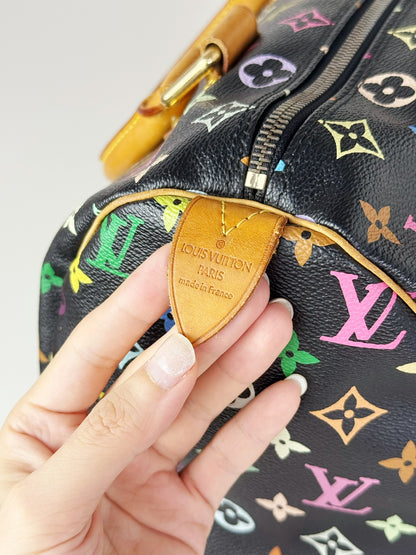 Louis Vuitton Vintage Takashi Murakami Multicolor Speedy 30 Handbag Crossbody Bag