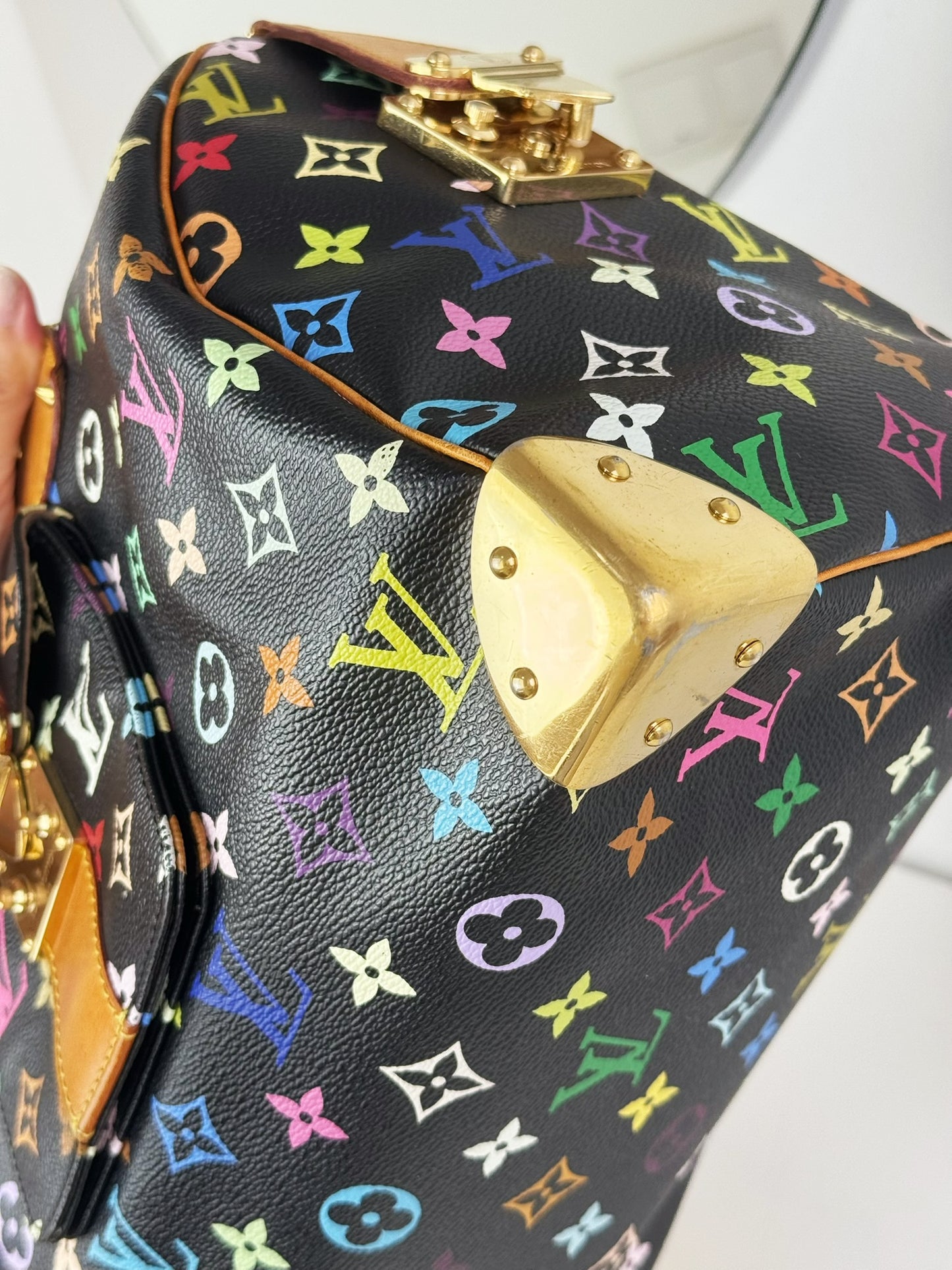 Louis Vuitton Vintage Takashi Murakami Multicolor Speedy 30 Handbag Crossbody Bag
