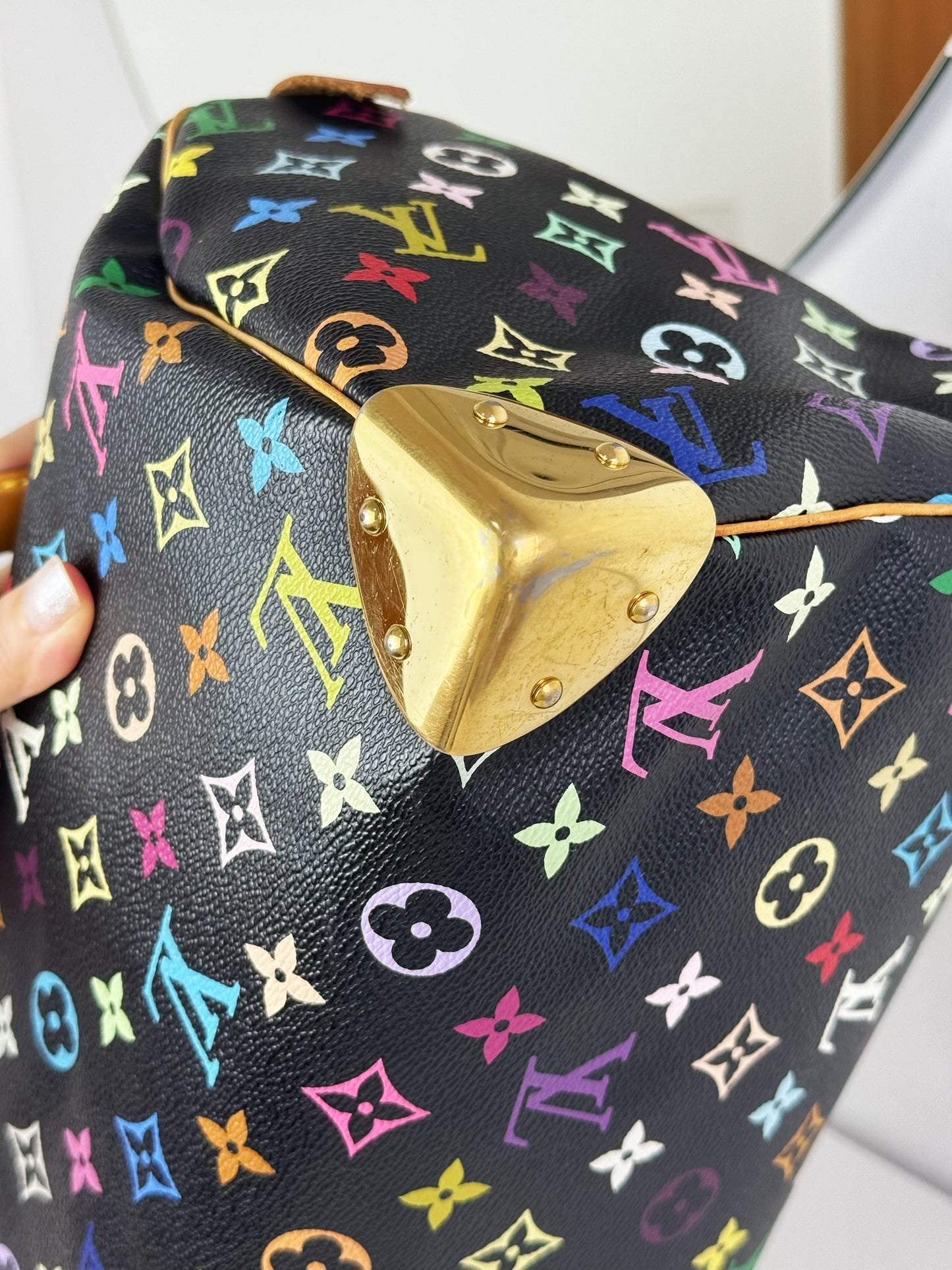 Louis Vuitton Vintage Takashi Murakami Multicolor Speedy 30 Handbag Crossbody Bag