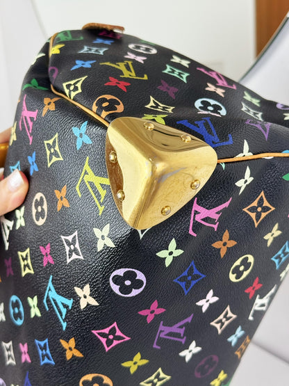 Louis Vuitton Vintage Takashi Murakami Multicolor Speedy 30 Handbag Crossbody Bag