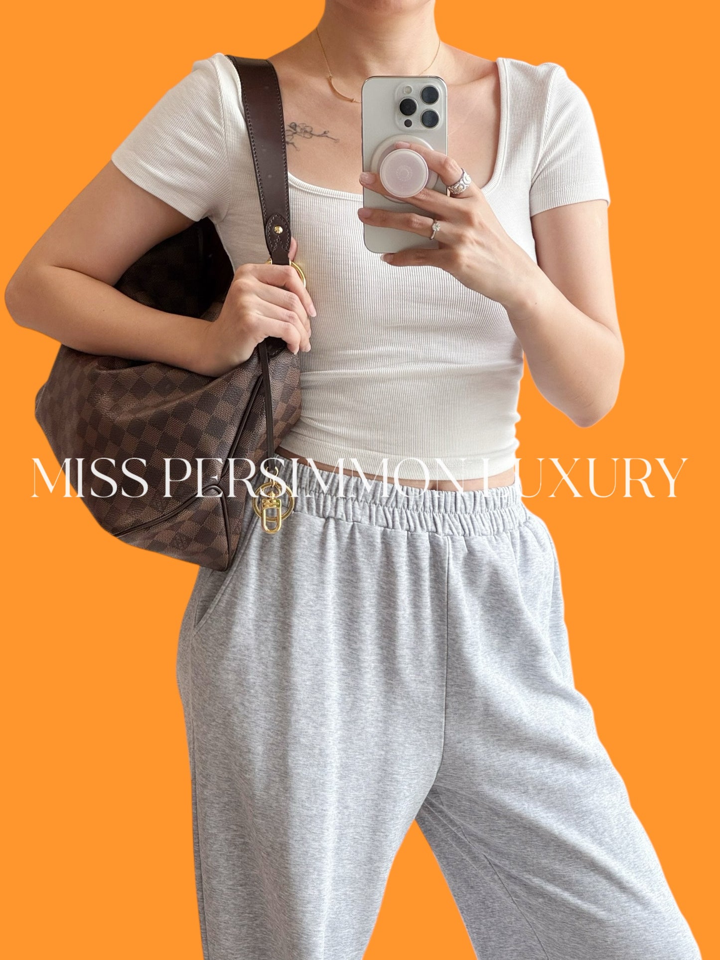 Louis Vuitton Vintage Damier Delightful PM Tote Crossbody Bag